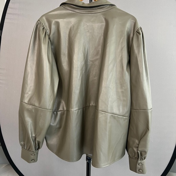 Green Oversized Button Down - Picture 2 of 3